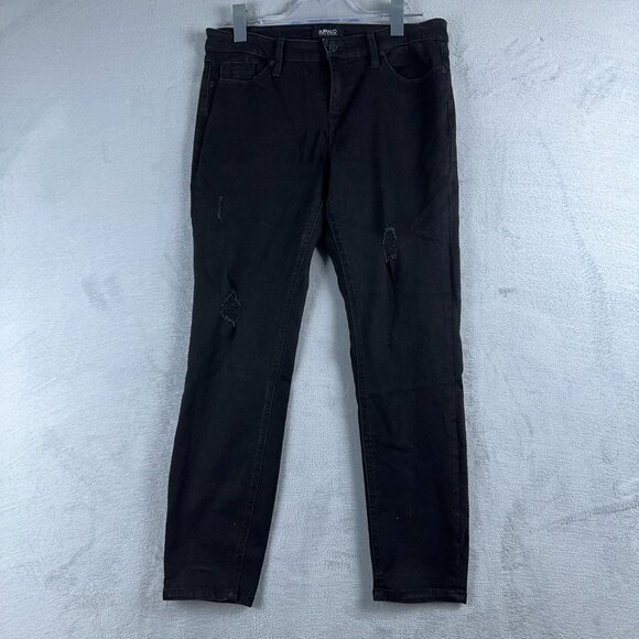 Buffalo David Bitton Skinny Jeans Womens Size 8/29 Rip & Repair Distressed Black - Picture 1 of 13